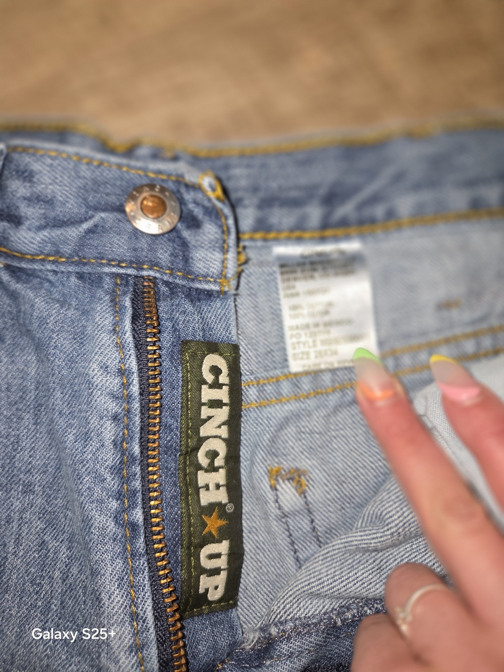Cinch Denim Jeans, Size 28x34, Barely Worn, In Like-new Condition, No Blemishes